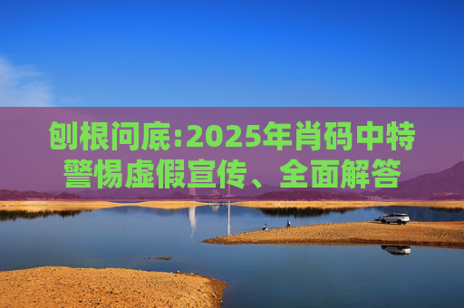 刨根问底:2025年肖码中特警惕虚假宣传、全面解答